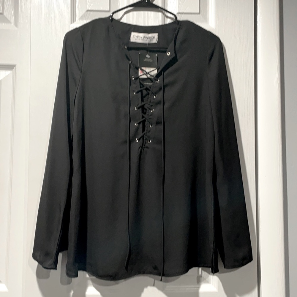 Gypsy Warrior Black Laced Blouse